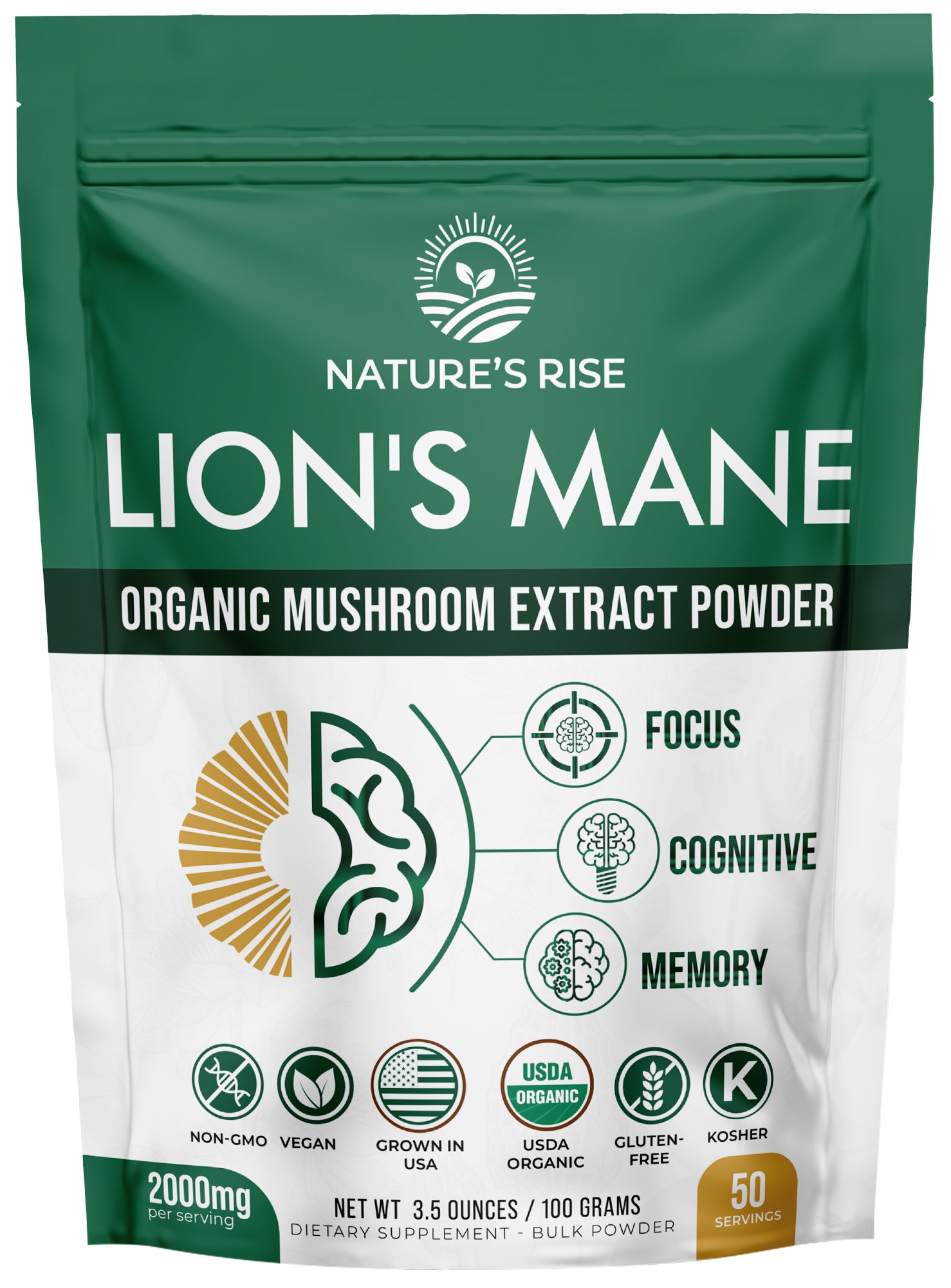 Lion's Mane Organic Mushroom Powder